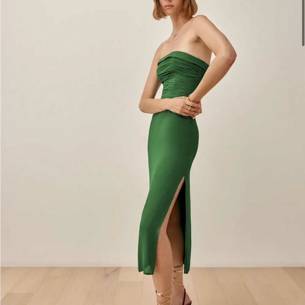 Reformation Green Midi Dress